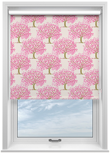 Classic Woodland, Pink Blossom - Roller Blind